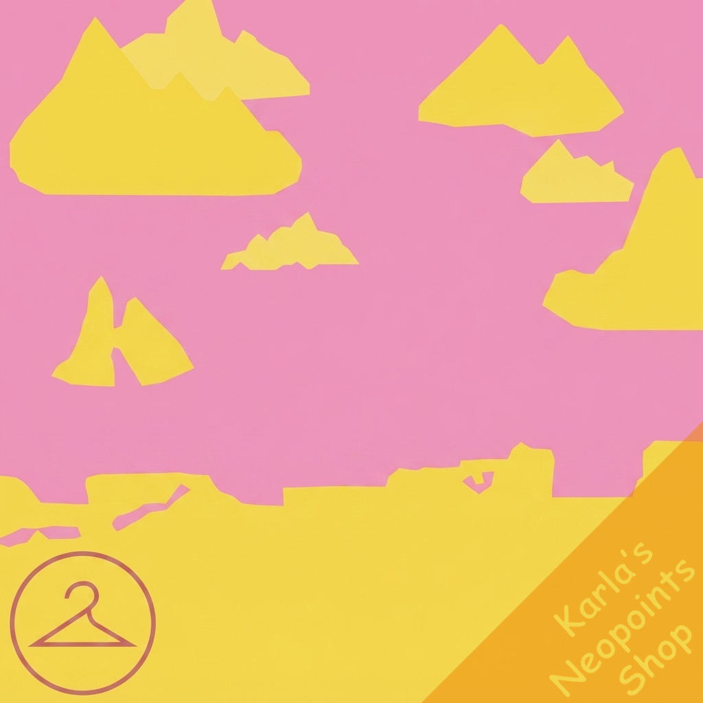 Dyeworks Yellow: Pink Mountain and Cloud Background