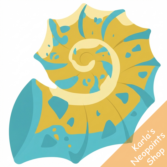 Blue and Gold Tube Shell