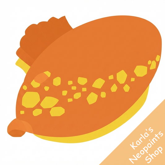 Royal Orange Cowry Shell