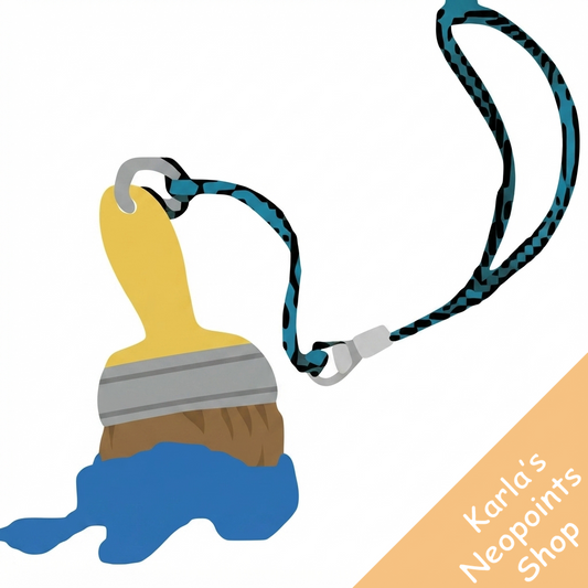 Blue PaintBrush Collectable Charm