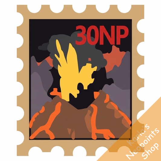 Singed Tyrannian Volcano Stamp