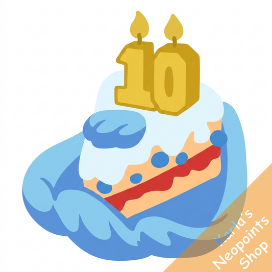 10th Birthday Isca Cake Slice