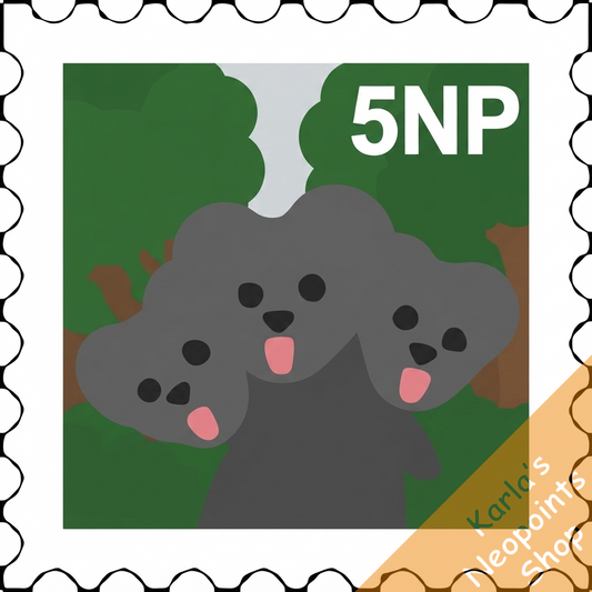 Black Bearog Stamp