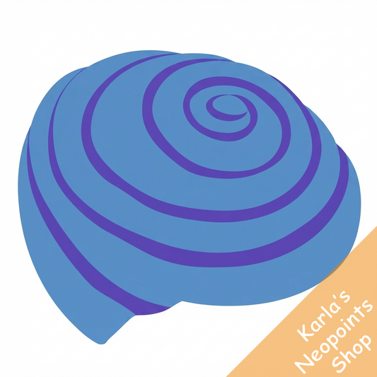 Blue Spiral Seashell