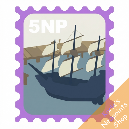 Docked Ship Stamp