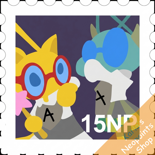 Lisha vs Zombie Lisha Stamp