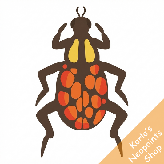 Orange Spotted Collectable Scarab