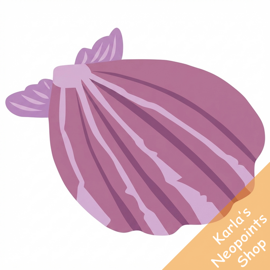 Purple Scallop Shell