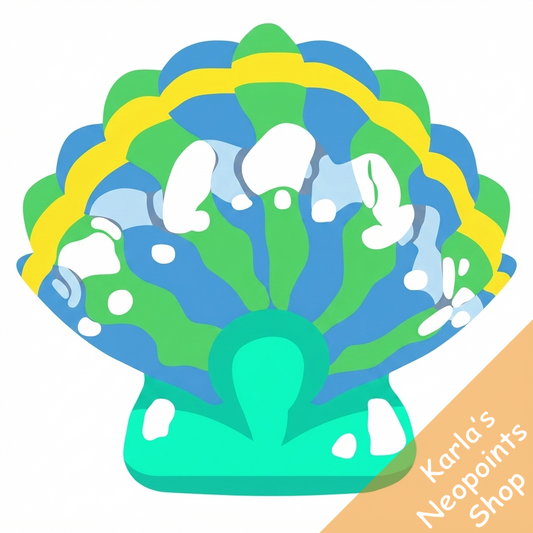 Sparkly Green Scallop Shell