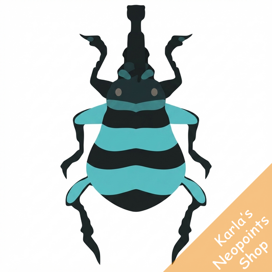 Striped Blue Collectable Scarab