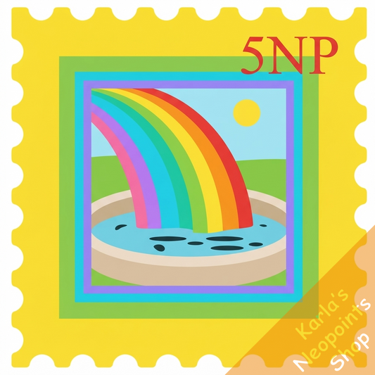 Super Bright Rainbow Pool Stamp