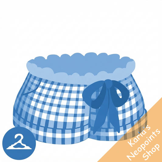 Flowy Blue Gingham Shorts