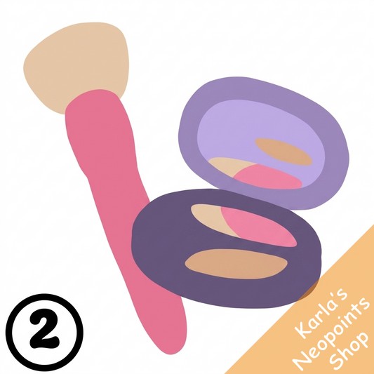 Makeup Palette and Brush Handheld