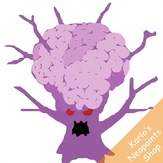 Purple Brain Tree Plushie