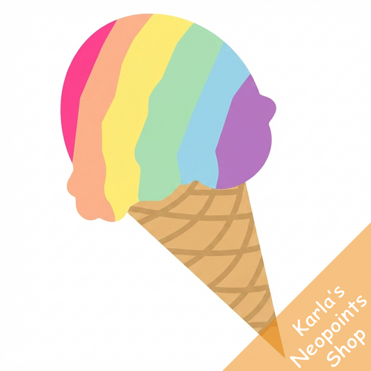 Rainbow Sherbert Ice Cream