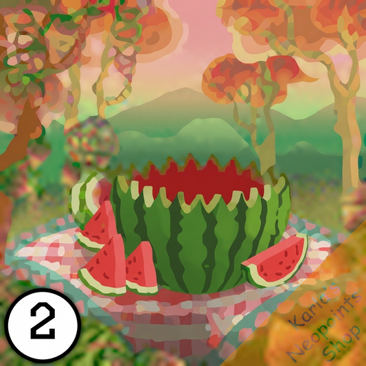Living in Watermelon Foreground and Background