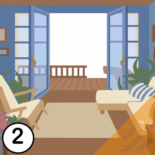 Beach House Windows Background Item