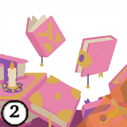 Dyeworks Pink: Studying Spellbooks Foreground