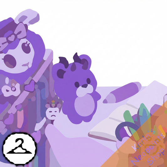 Dyeworks Purple: Kawaii Pastel Desk Foreground