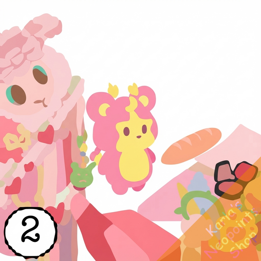 Kawaii Pastel Desk Foreground