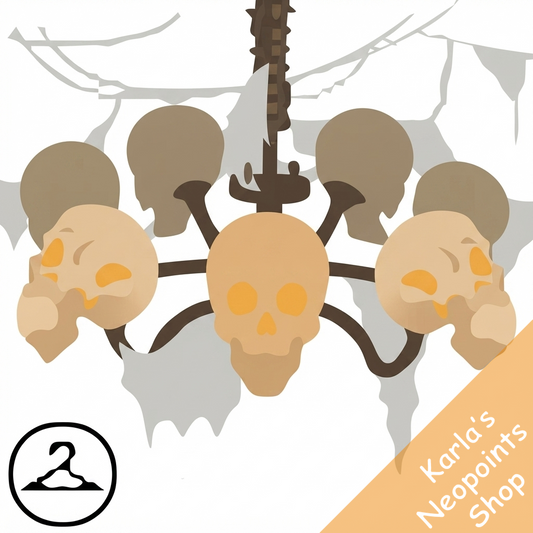 Haunted Woods Skull Chandeliers Trinket
