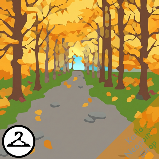 Breezy Autumn Path Background