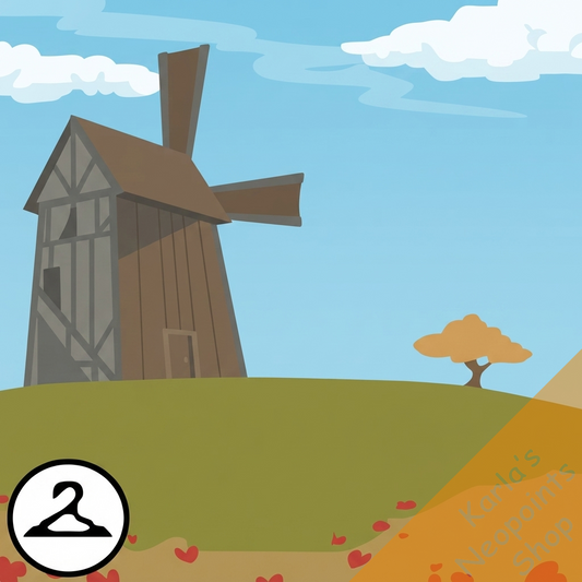 Autumn Windmill Background