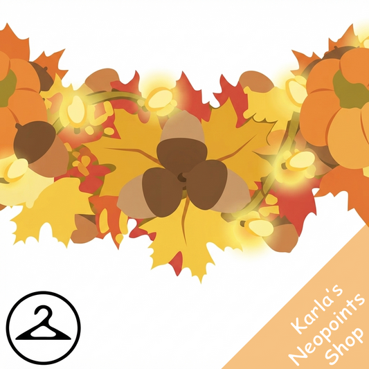 Maple Leaves and Pumpkin Garland