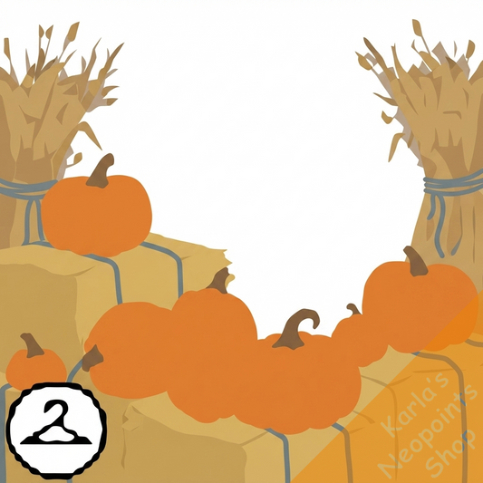 Autumn Pumpkin Display Foreground