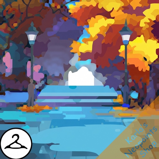 Rainy Day in Autumn Background