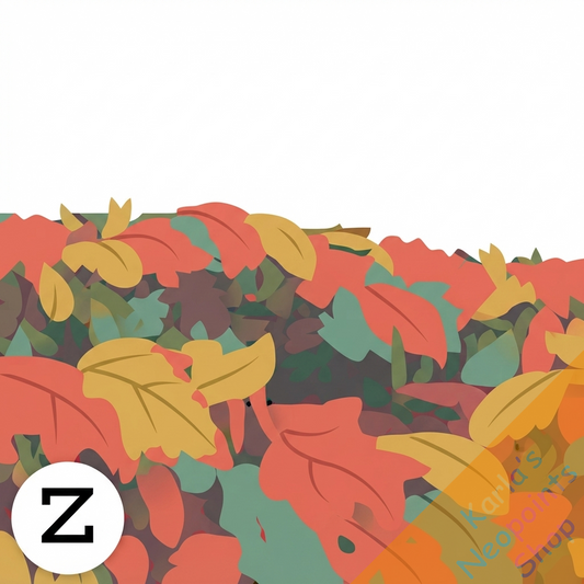 Pile of Pastel Leaves Foreground