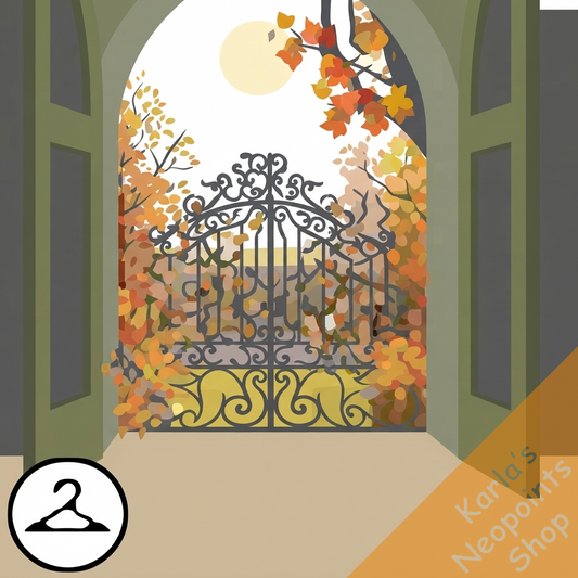 Charming Autumn Pastel View Background