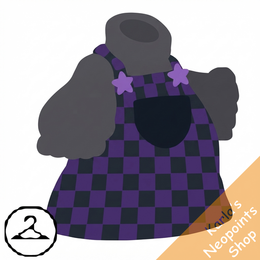 Dyeworks Void Black: Checkered Overall Dress and Sweater