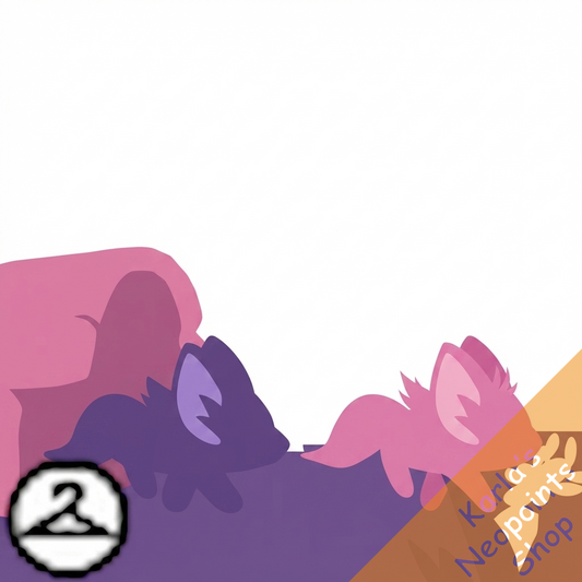 Dyeworks Void Purple: Playful Faellies on a Moss Log Foreground