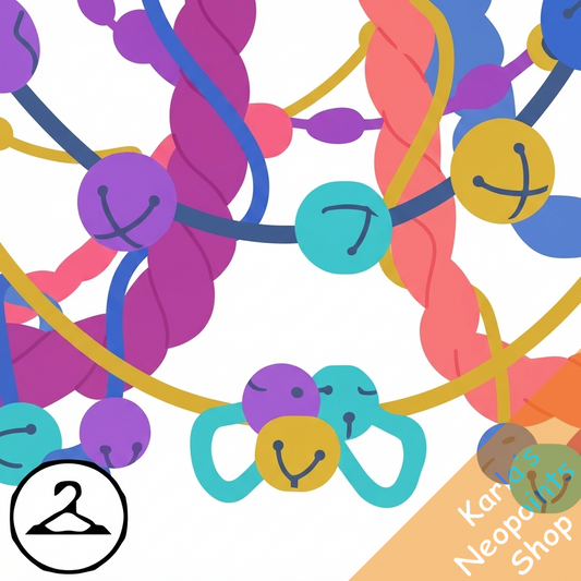 Bright Yarn and Bells Garland