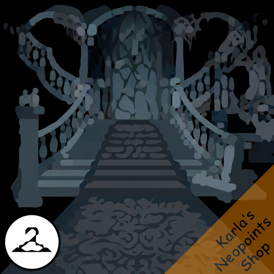 Dyeworks Black: Step Into the Haunted House Background