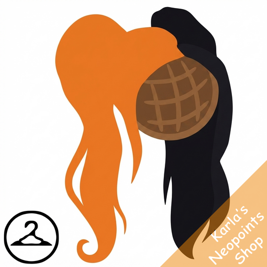 Dyeworks Orange: Purple & Black Ponytails Wig