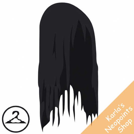 Long Black Spooky Wig