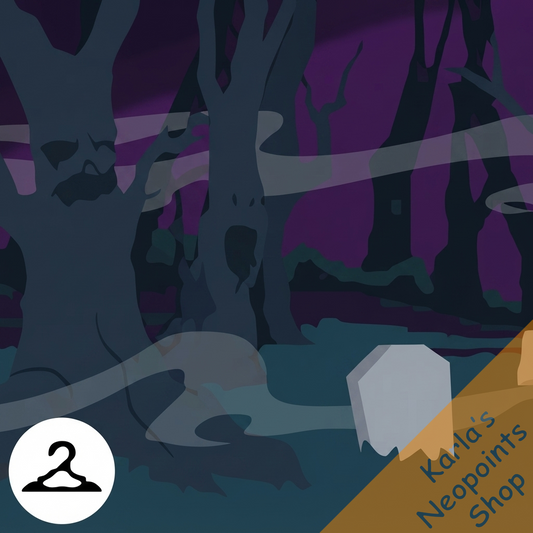 Misty Haunted Woods Trees Background