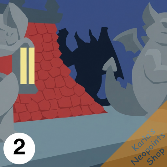 Rooftop Gargoyles Background