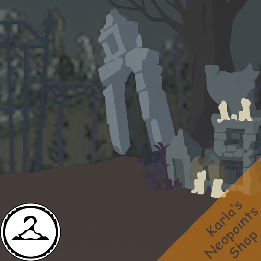 Cemetery at Night Background