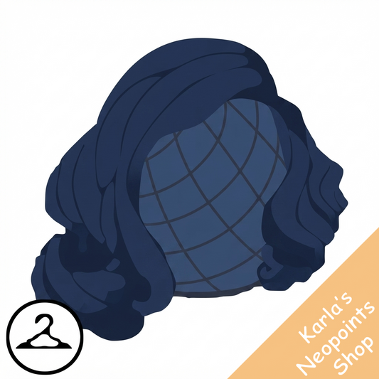 Curled Blue Wig