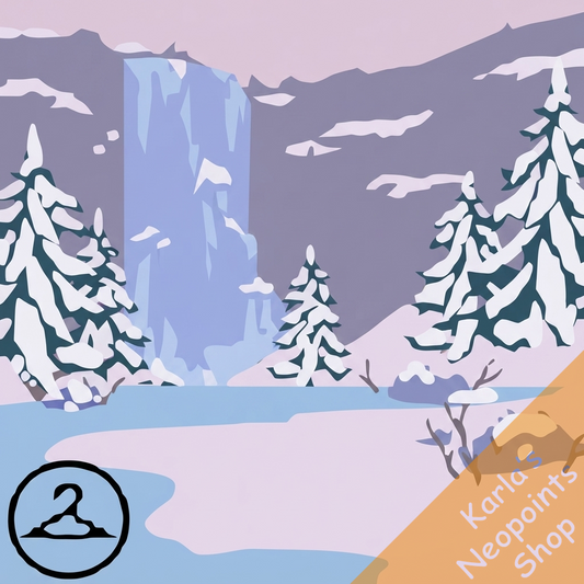 Frozen Waterfall Background