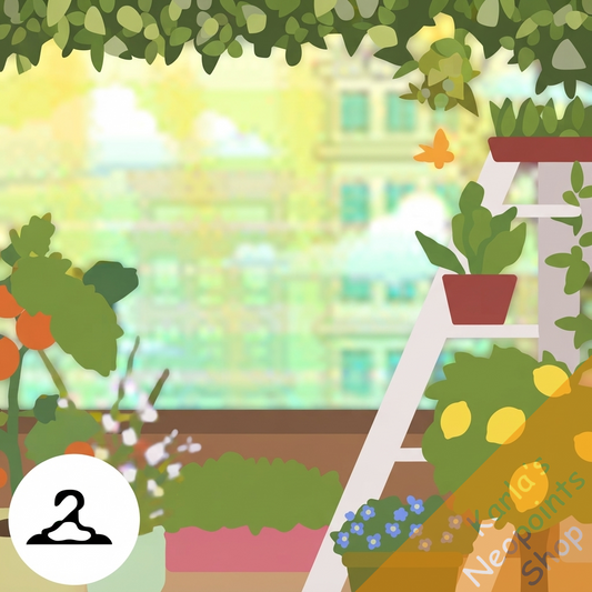 Flourishing Rooftop Garden Background