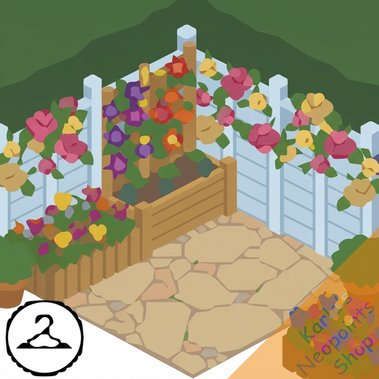 Pixel Habbo Hotel Cosy Garden Background