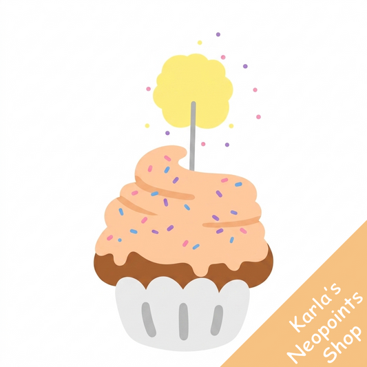 8th Birthday Sparkler Cupcake