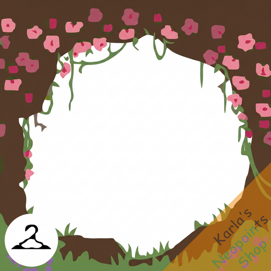 Enchanted Vines and Red Flowers Foreground