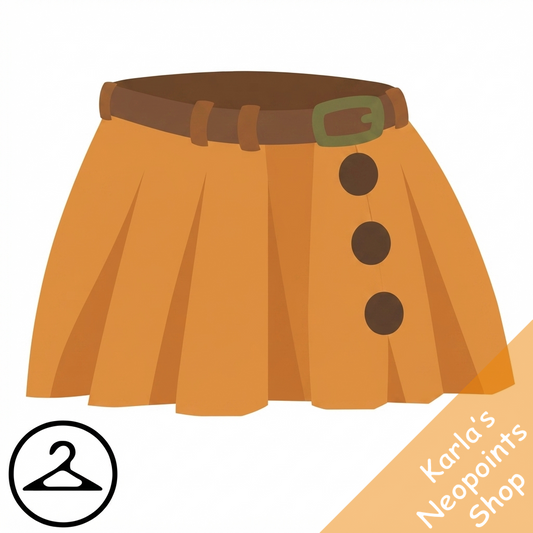 Buttoned Wool Skirt