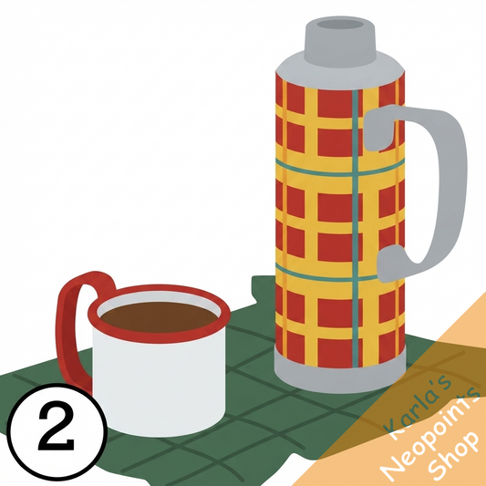 Steaming Plaid Thermos