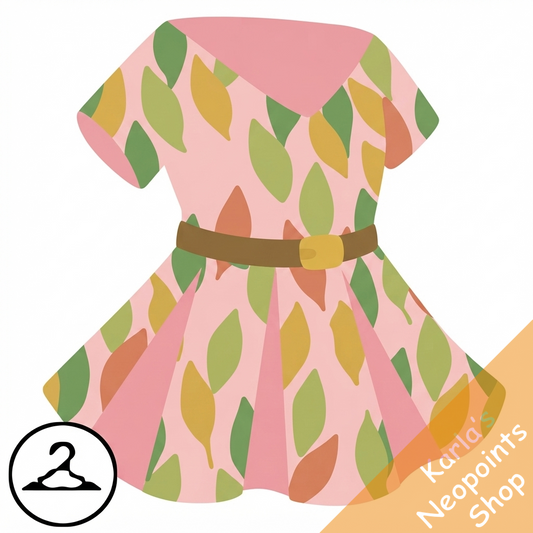 Belted Leaf Dress